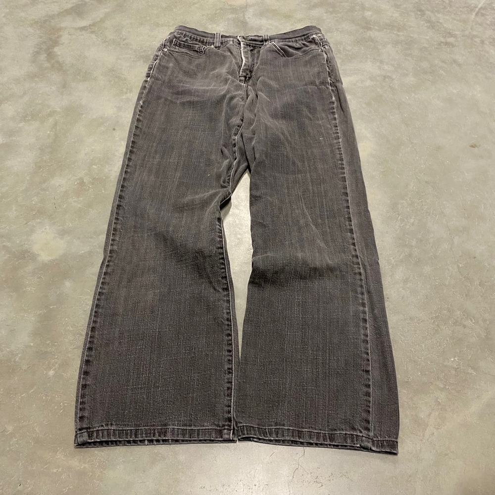 Style & Co Jeans Women Size 10 Gray Wash Wide Leg Denim Pants